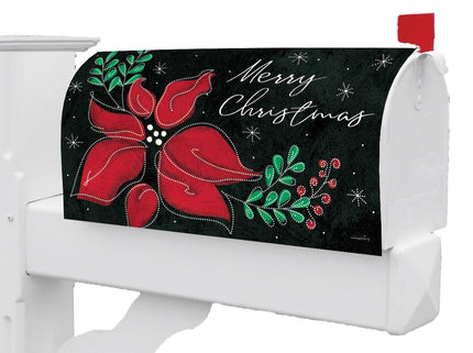 Poinsettia on Black-Mailbox Makeover