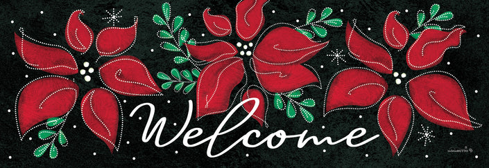 Poinsettia on Black-Signature Sign