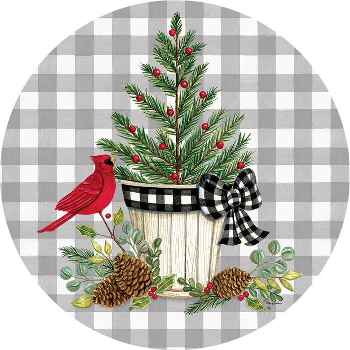 Cardinal Christmas Tree-Suncatcher