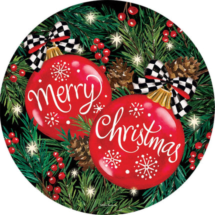 Red Ornaments-Accent Magnet