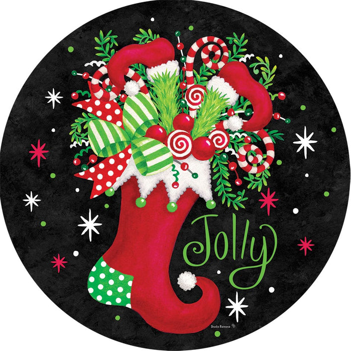 Jolly Stocking-Accent Magnet