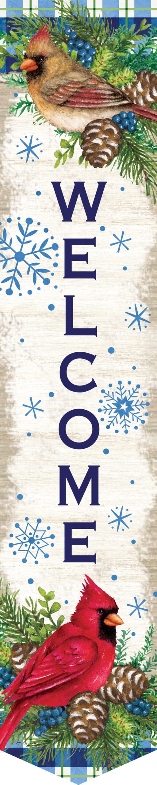 Winter Cardinals-Door Expression