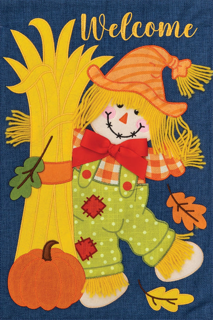 Scarecrow Corn Stalks- Applique Flag