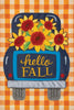 Sunflower Truck-Applique Flag