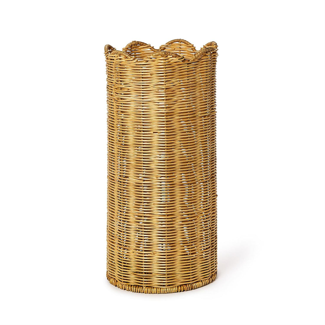 Scalloped Woven Umbrella Stand
