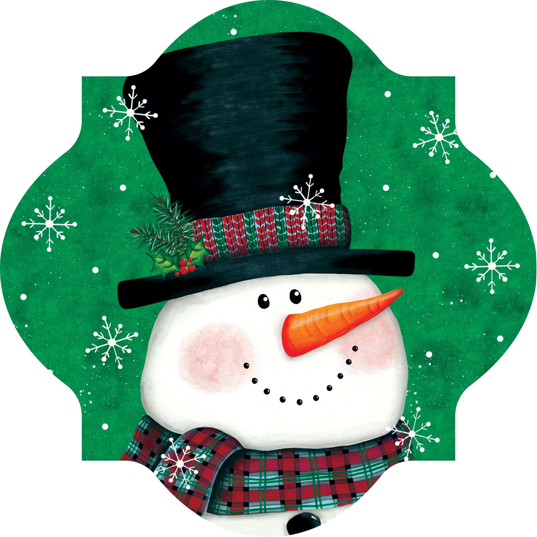 Snowman on Green-LG Hang Around
