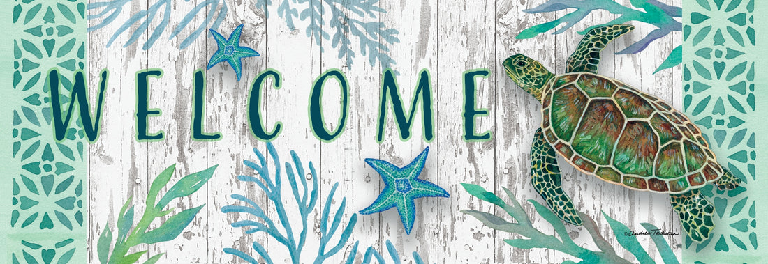 Sea Green Turtle-Signature Sign