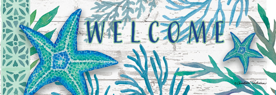 Teal Starfish-Signature Sign