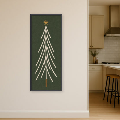 Kate and Laurel Framed Fabric Pinboard Minimalist Tree Panel
