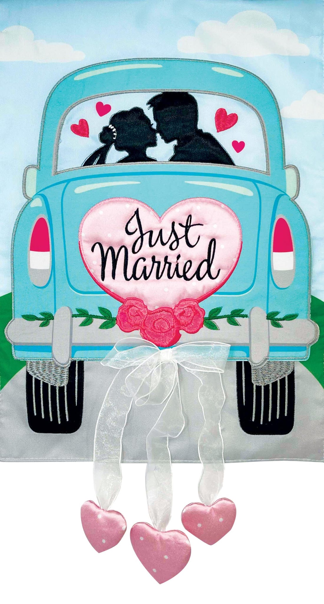 Just Married- Applique Flag