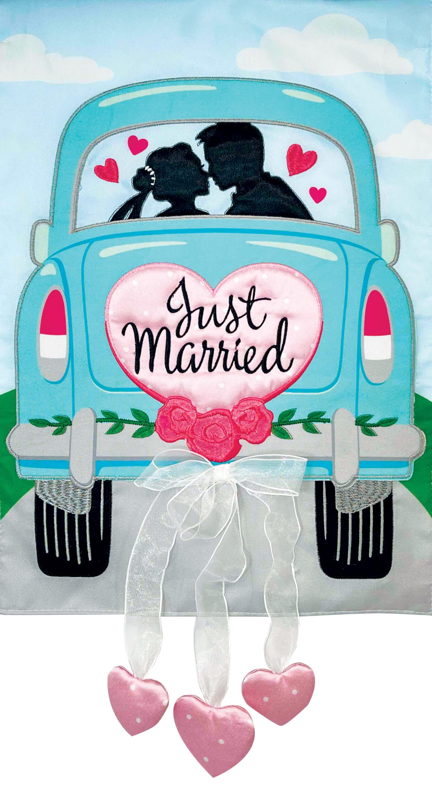 Just Married- Applique Flag