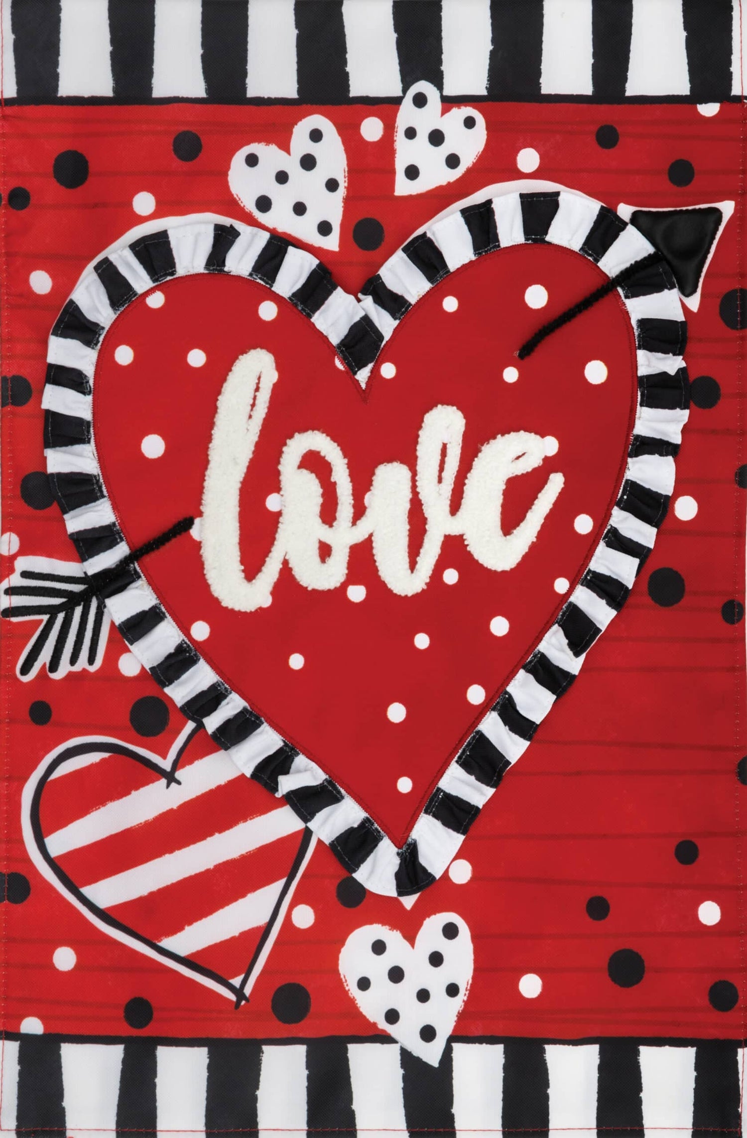 Applique Flag-Love Heart