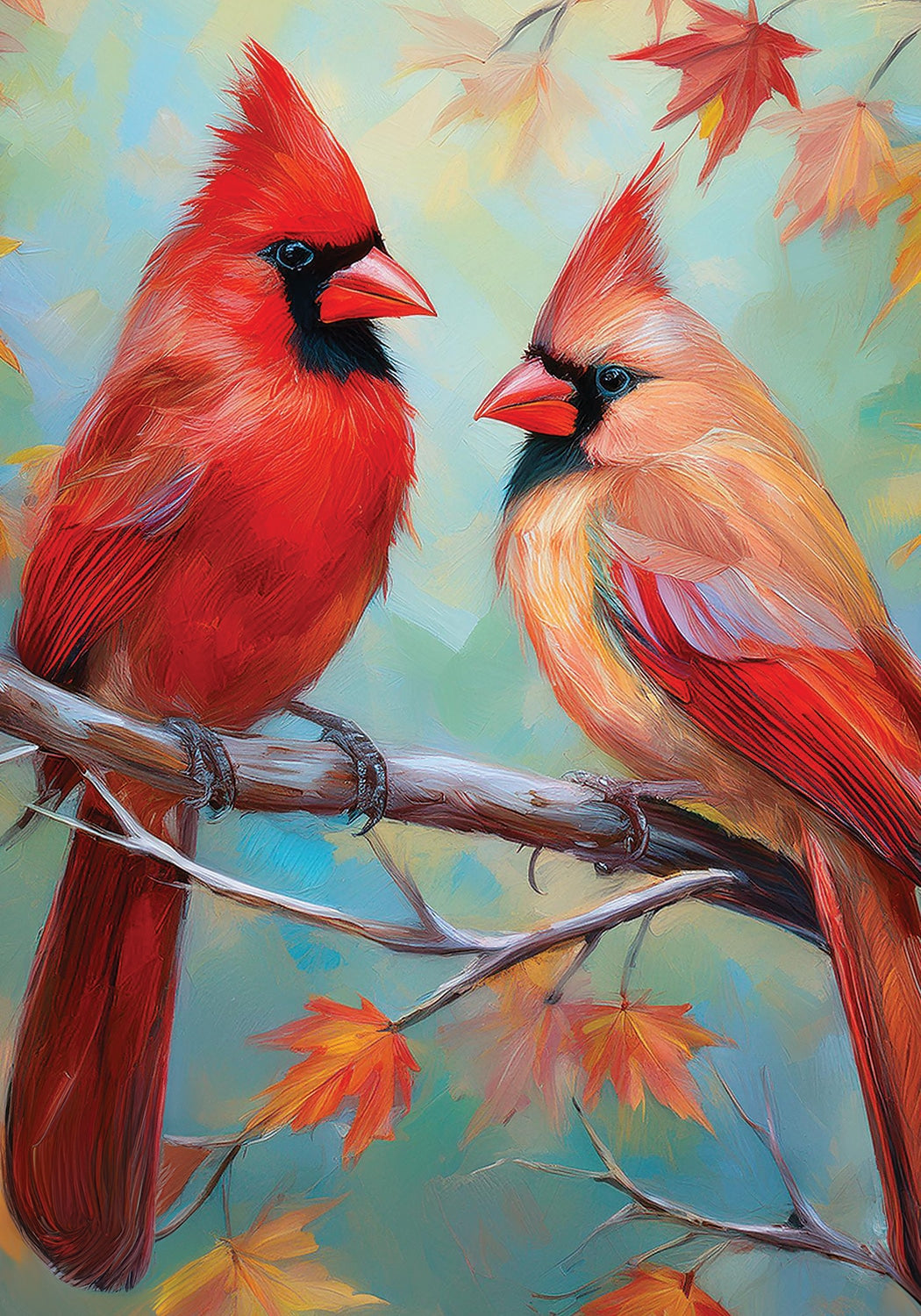 Cardinal Couple- Flag