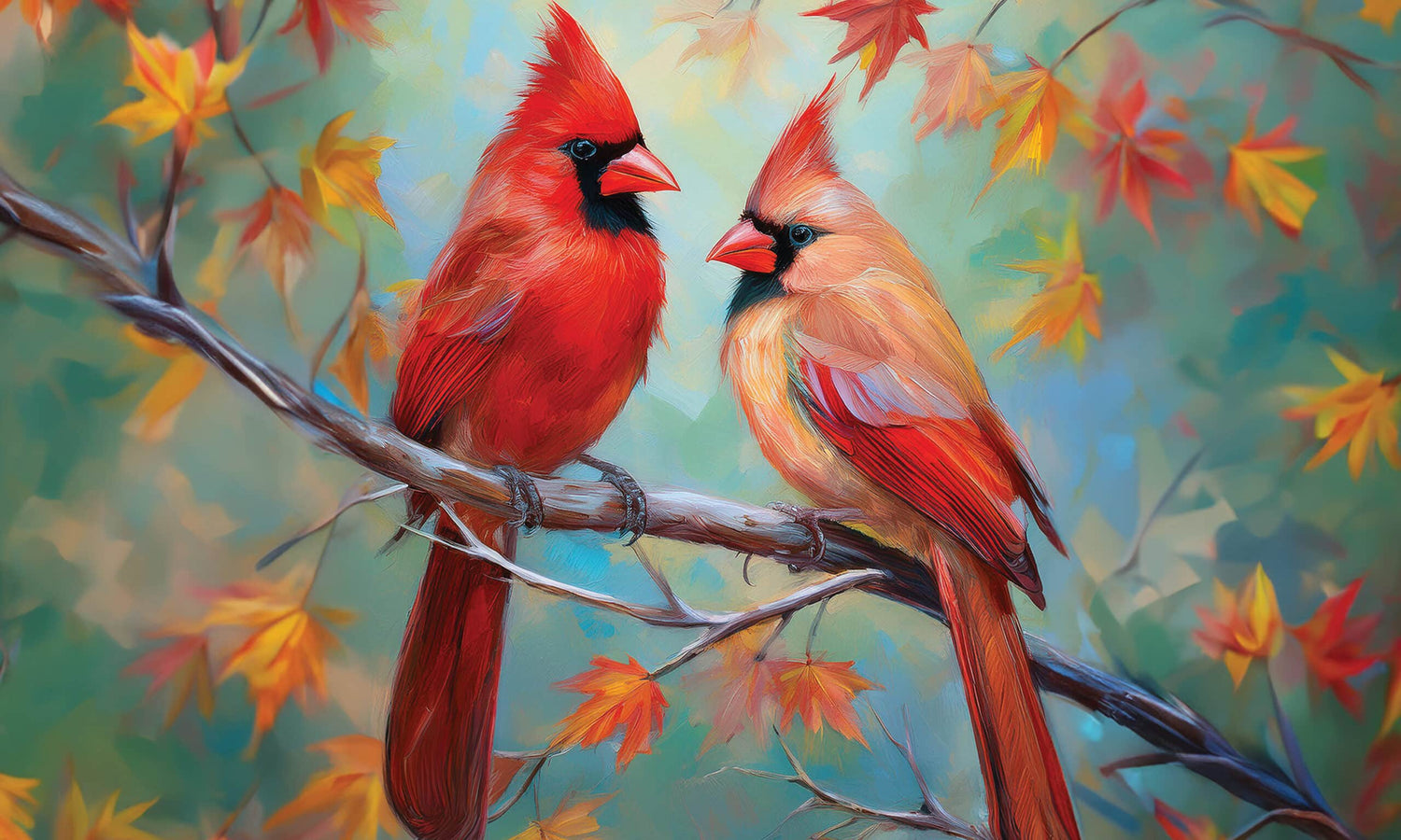 Cardinal Couple- Floor Mat