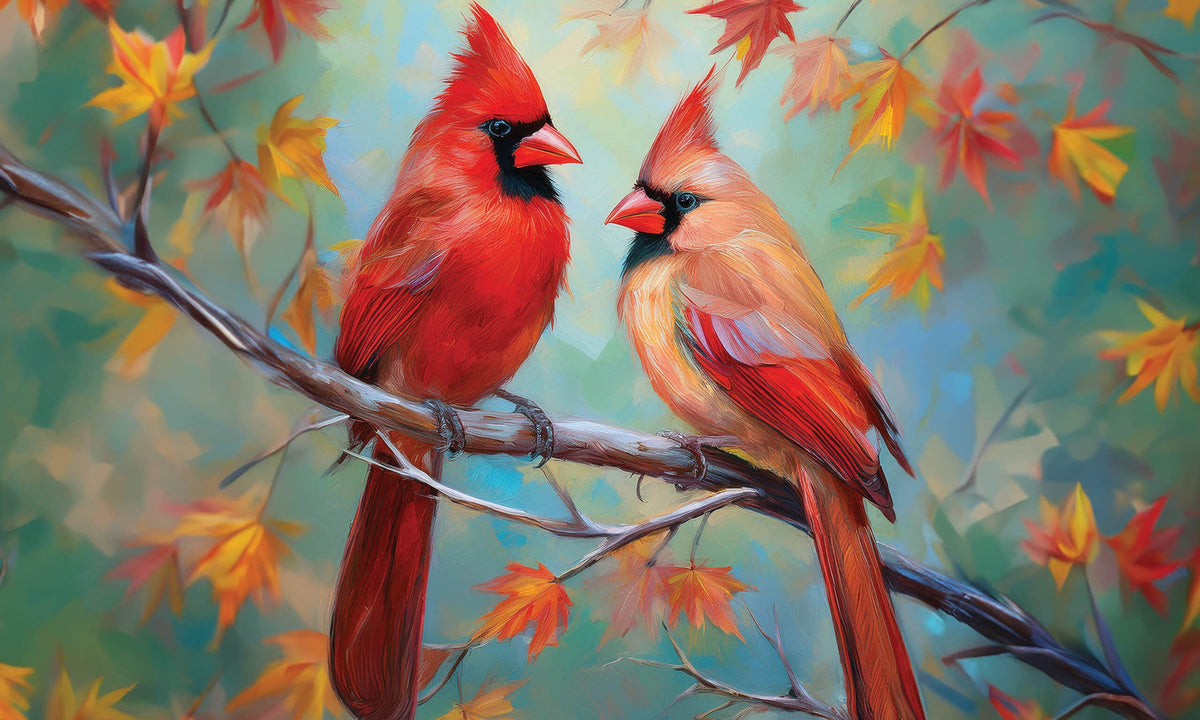 Cardinal Couple- Floor Mat