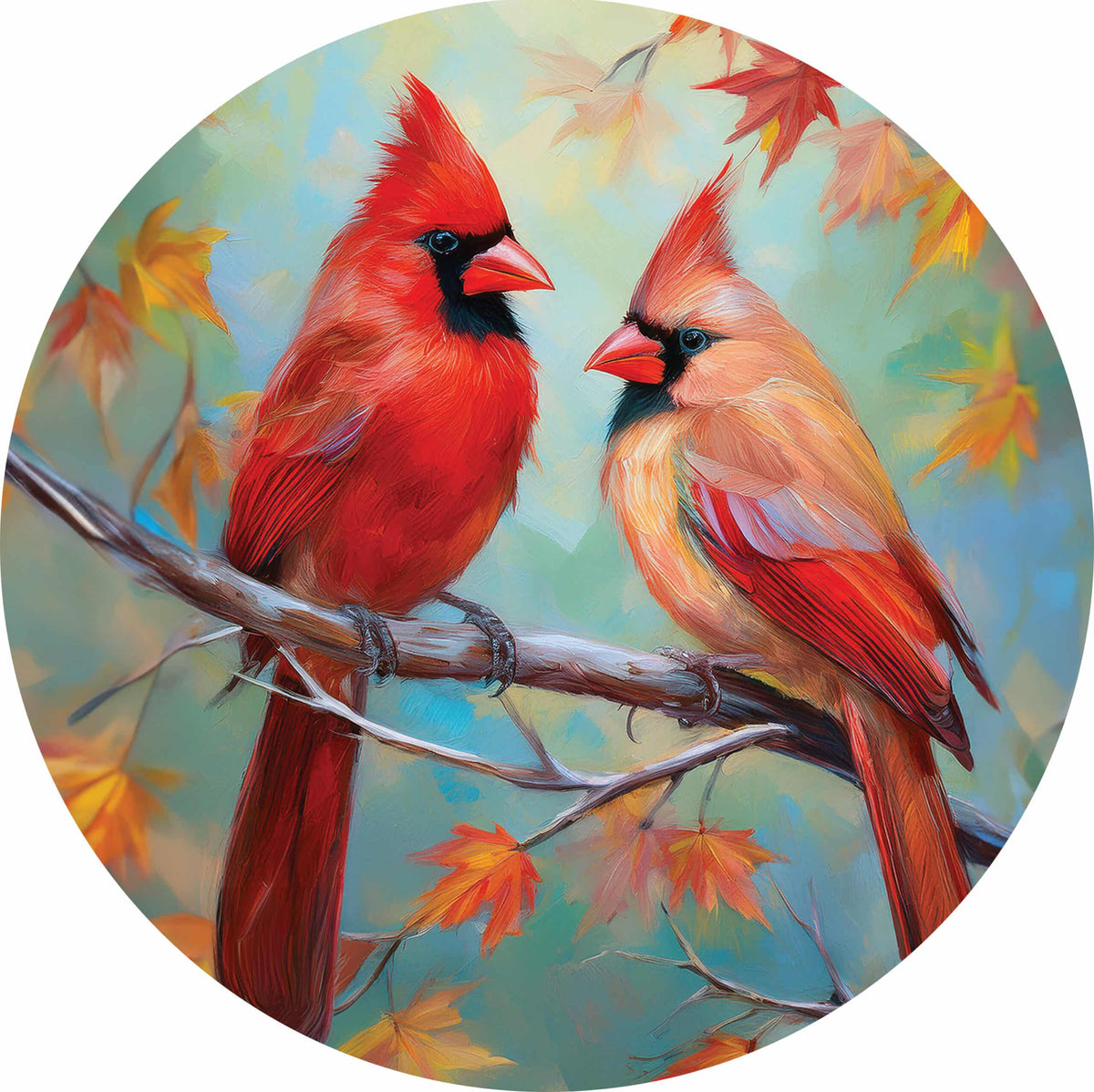 Cardinal Couple-Accent Magnet