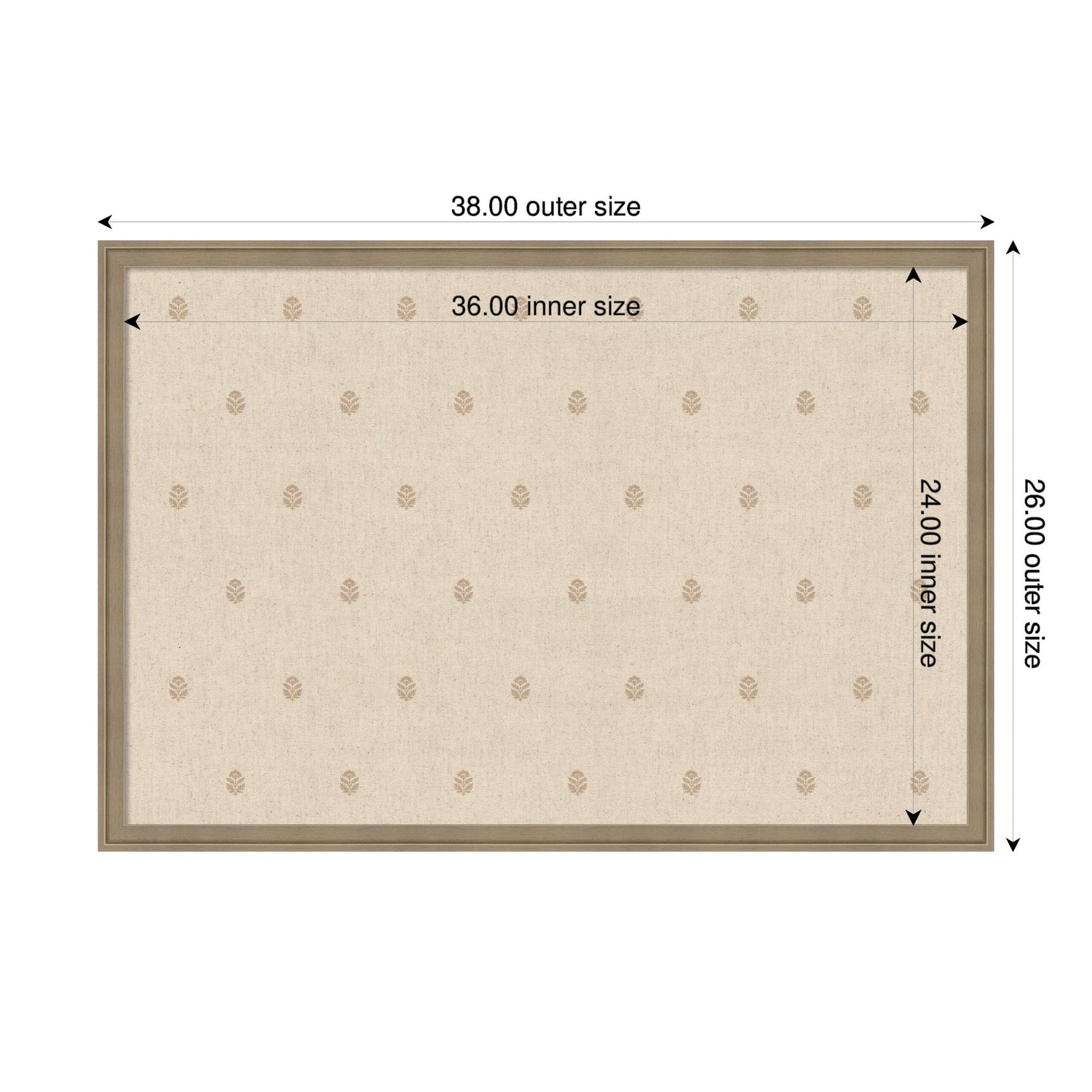Pinboard Beige Botanical Block Print