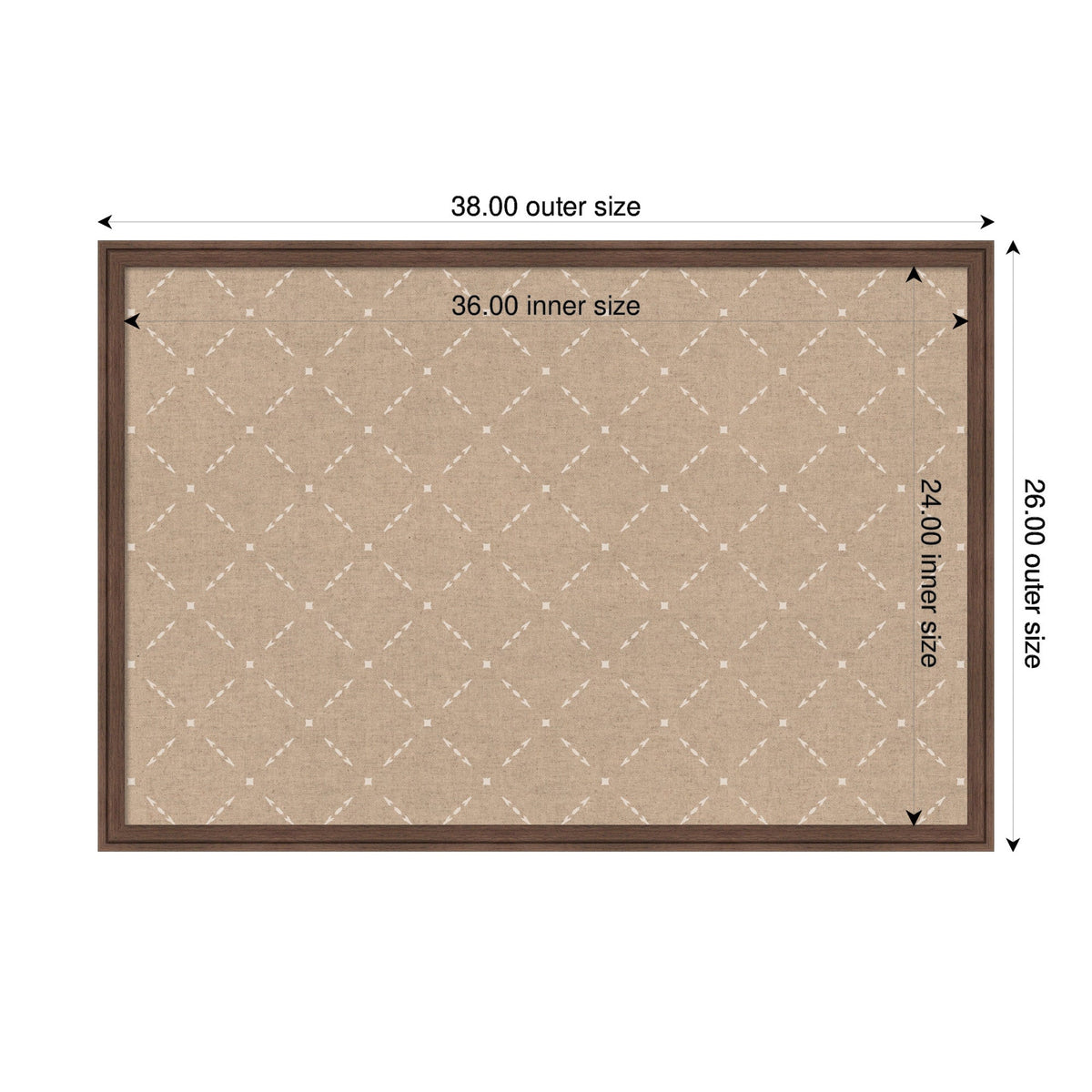 Pinboard Beige Lattice Pattern