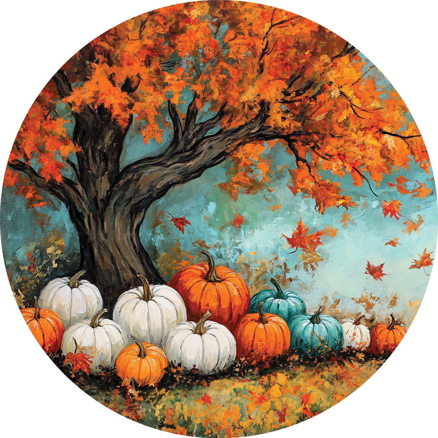 Maple Tree Pumpkins-Accent Magnet