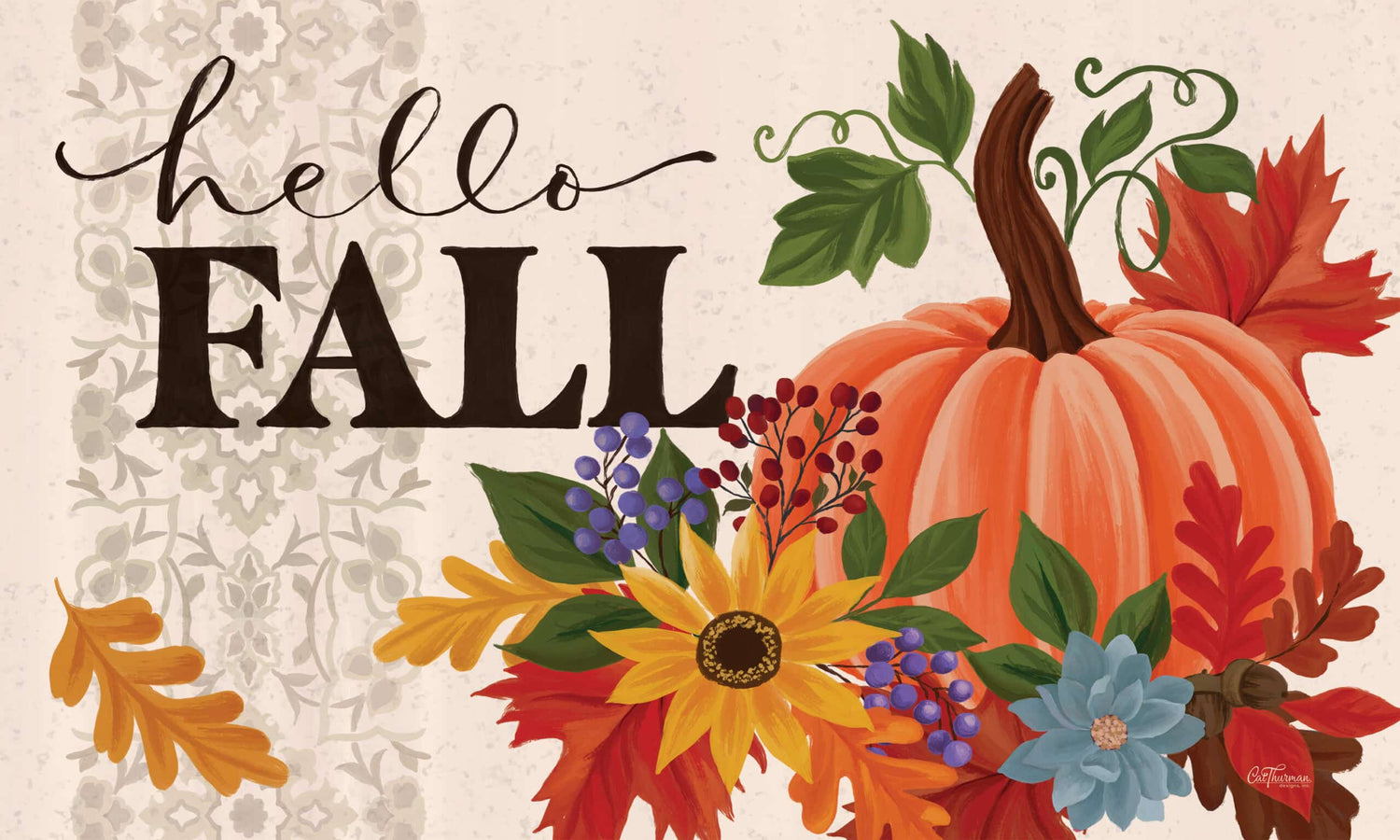 Hello Fall-Floor Mat