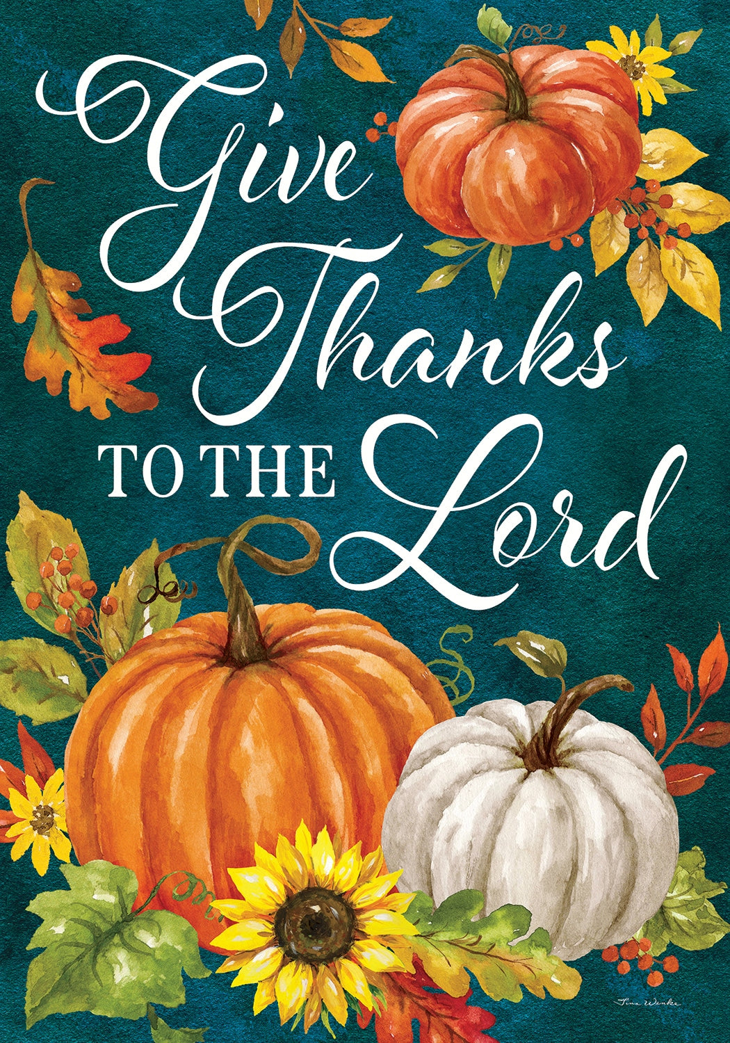 Give Thanks Pumpkin - Flag