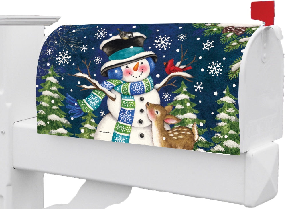 Woodland Snowman-Mailbox Makeover