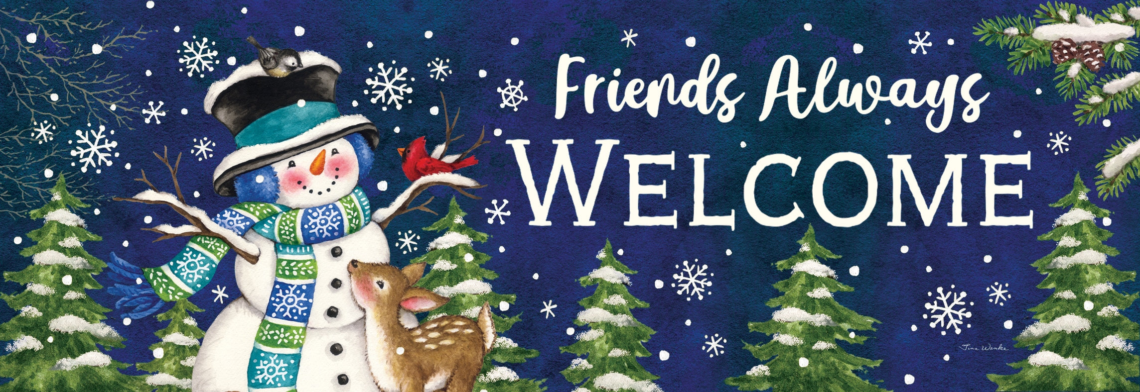 Woodland Snowman-Signature Sign