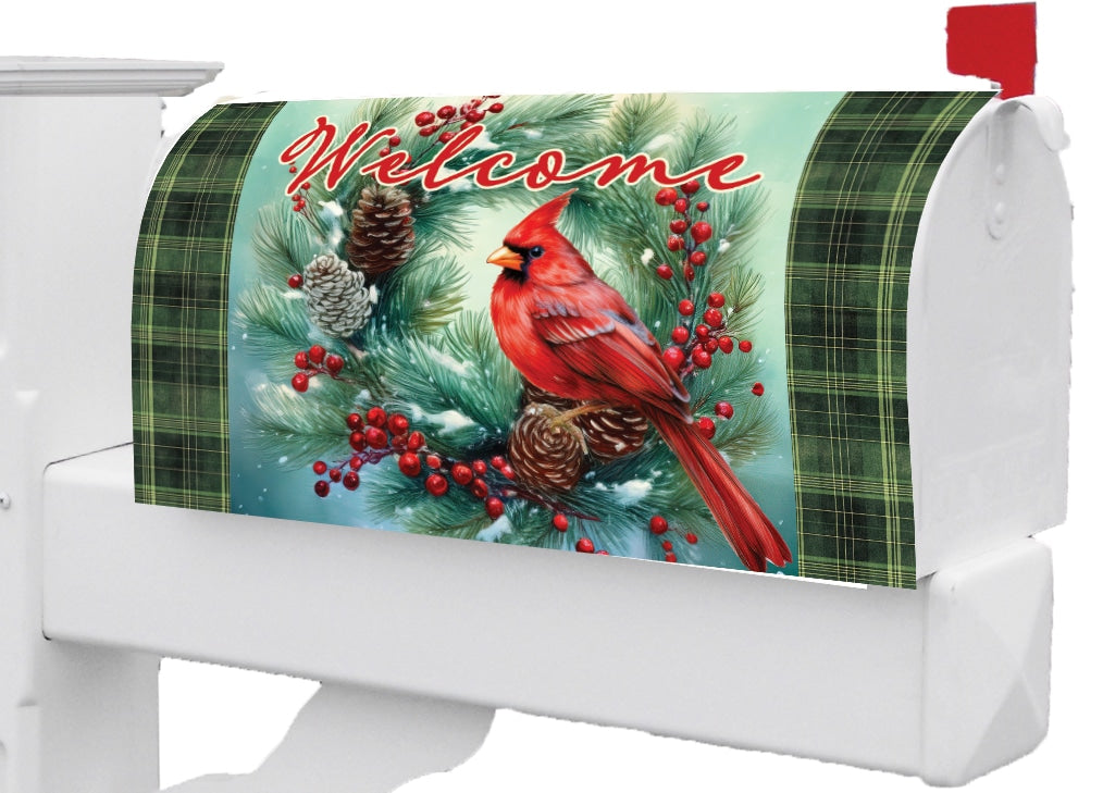 Cardinal Wreath-Mailbox Makeover