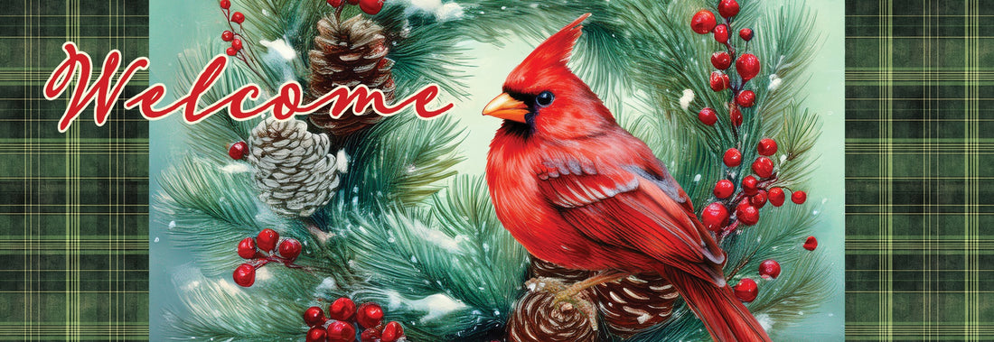 Cardinal Wreath- Signature Sign