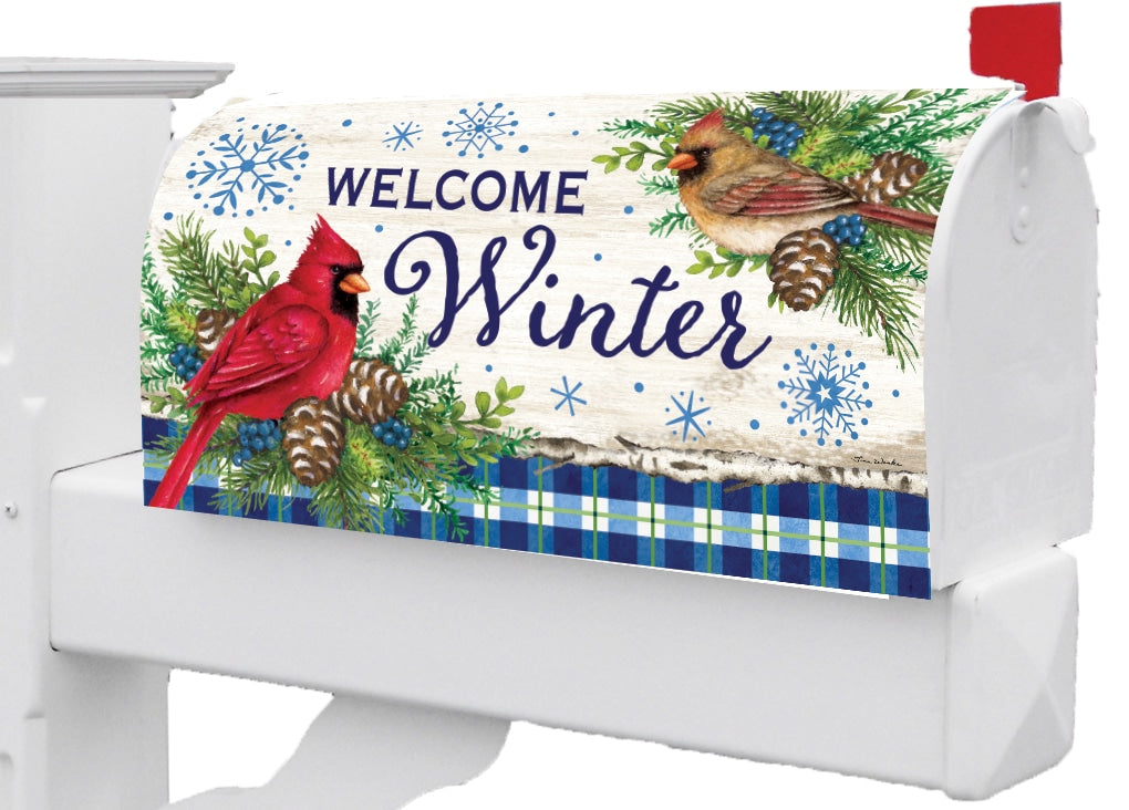 Winter Cardinals-Mailbox Makeover