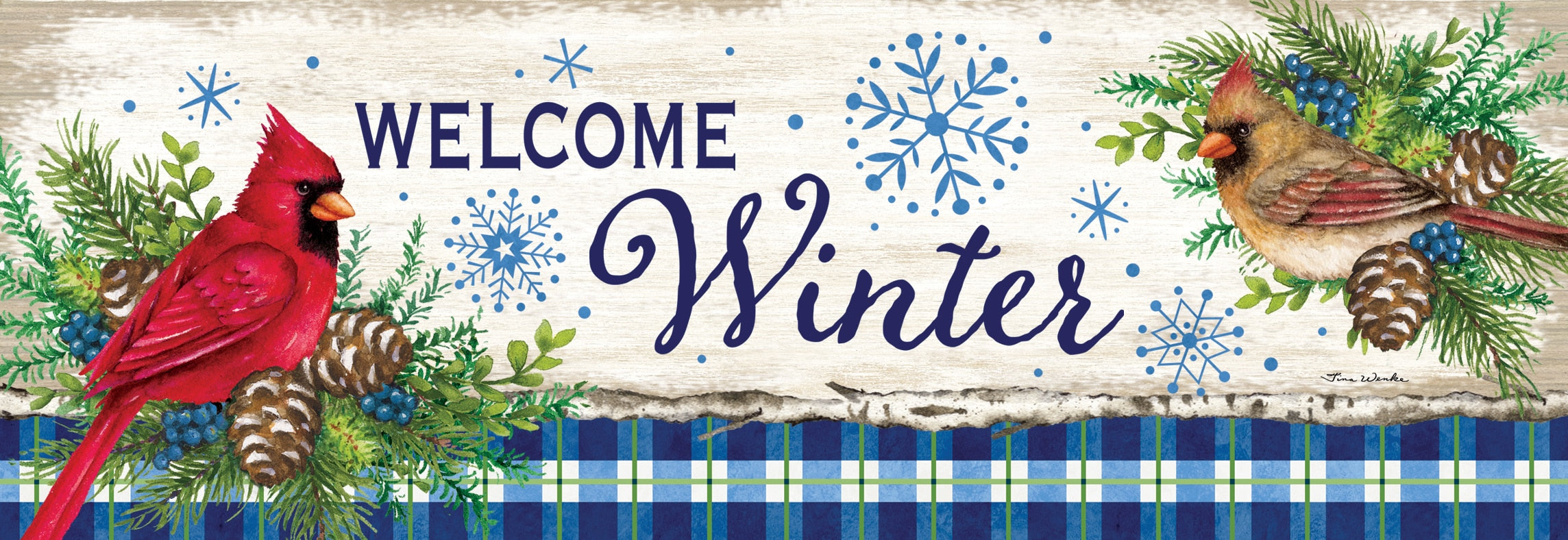 Winter Cardinals-Signature Sign