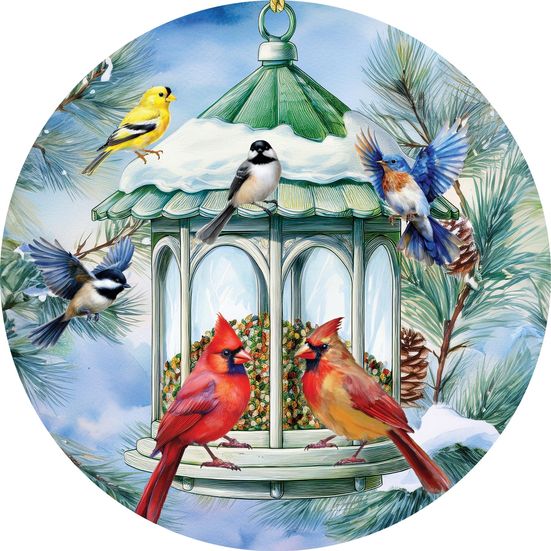 Winter Feeder-Accent Magnet