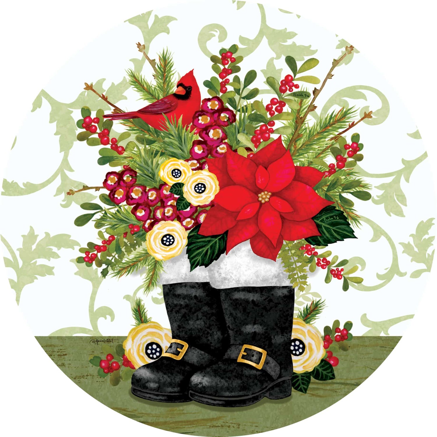 Santa Boots-Suncatcher