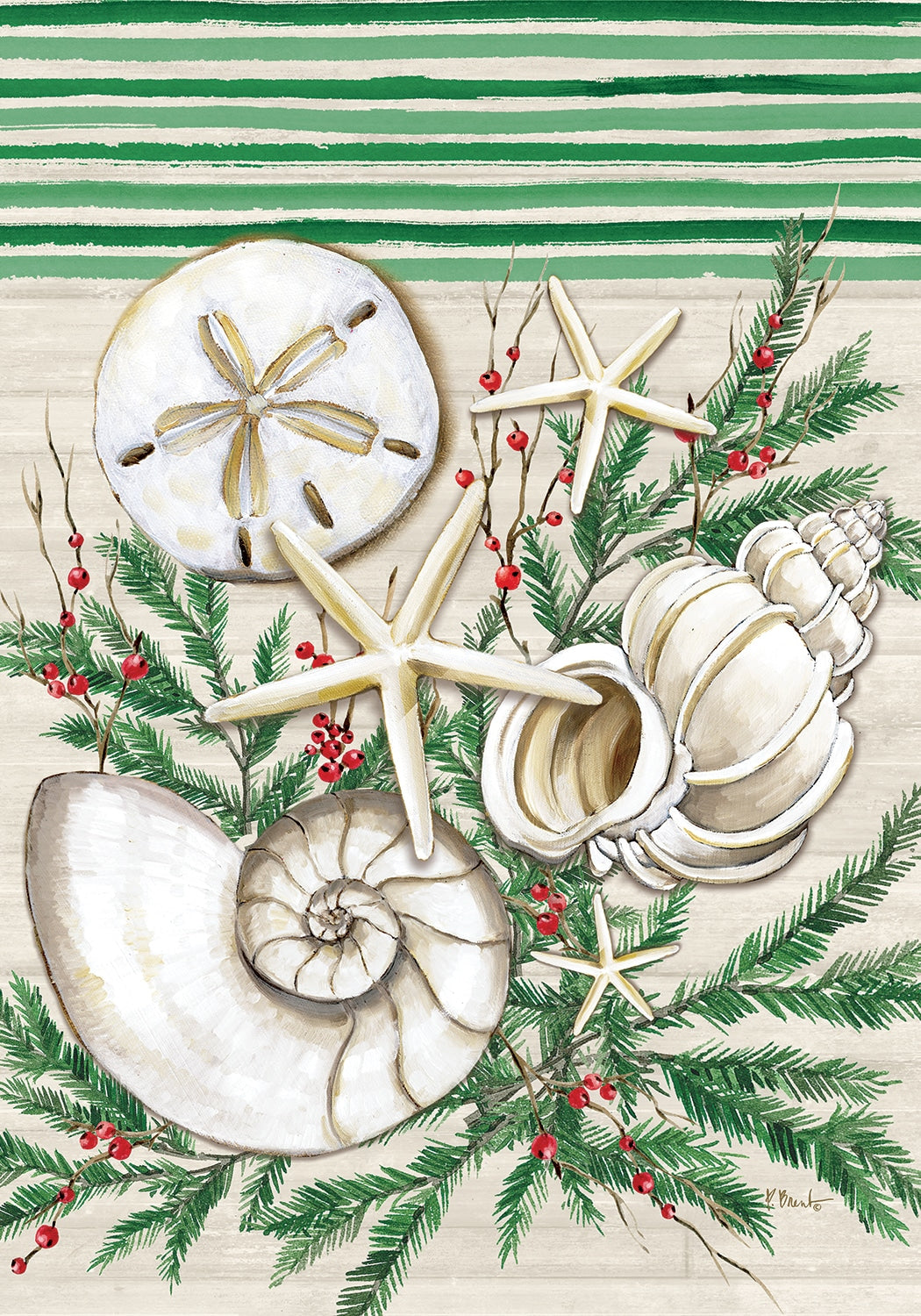 Christmas Shells-Flag