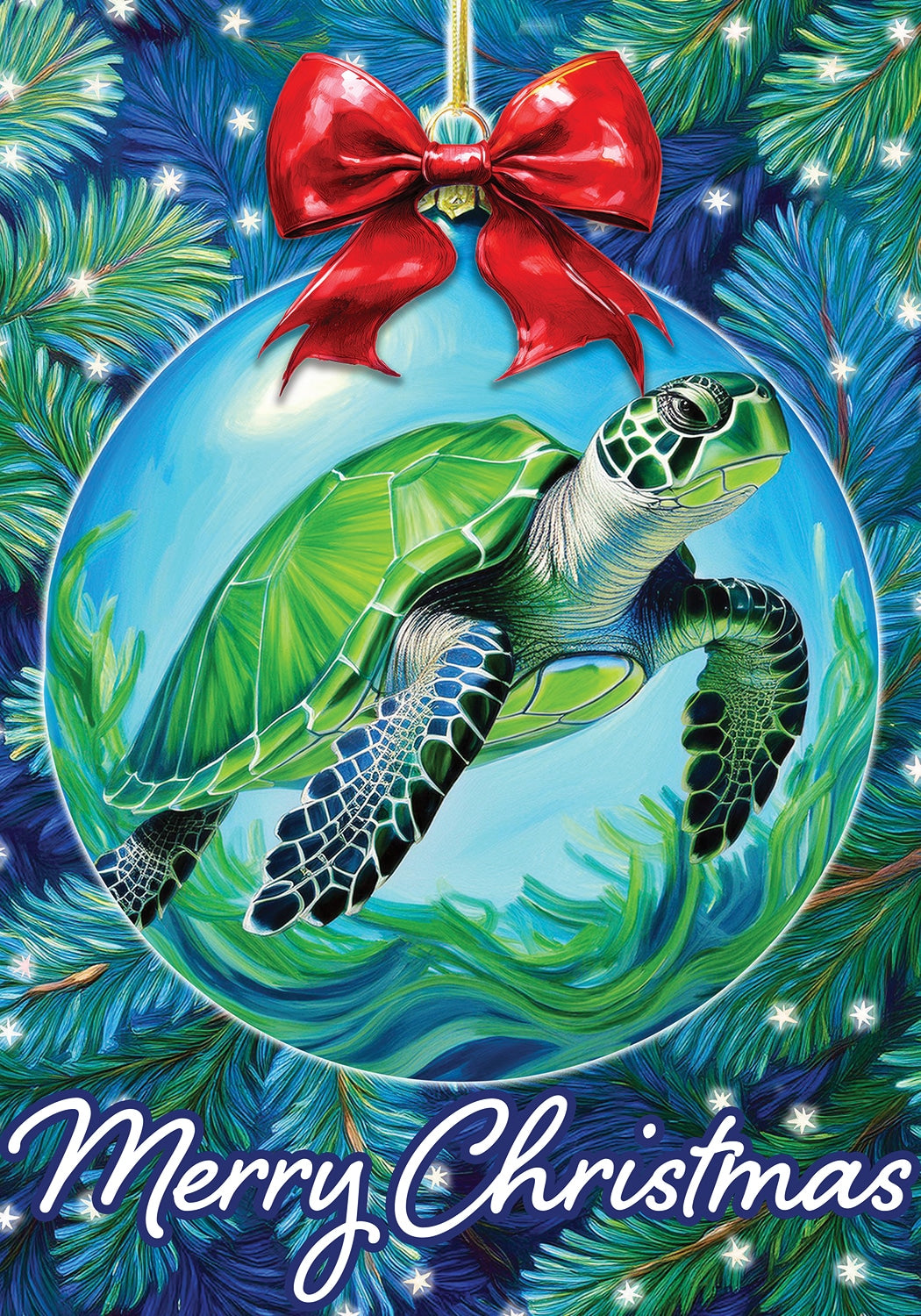 Sea Turtle Ornament-Flag