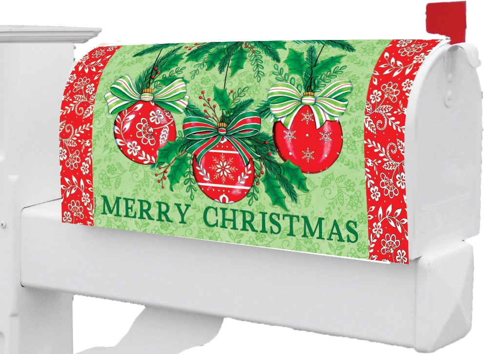 Red Ornaments- Mailbox Makeover