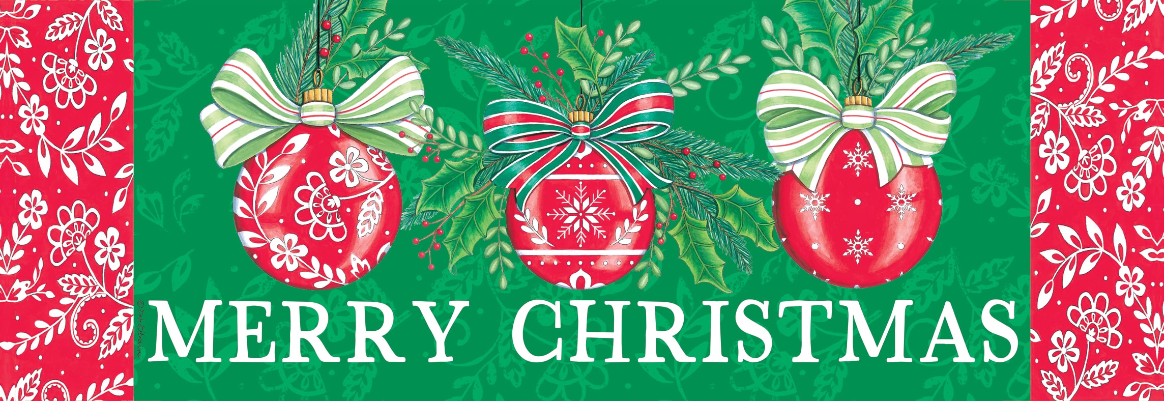 Red Ornaments-Signature Sign