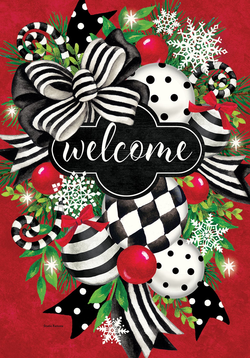 Black &amp; White Swag-Flag