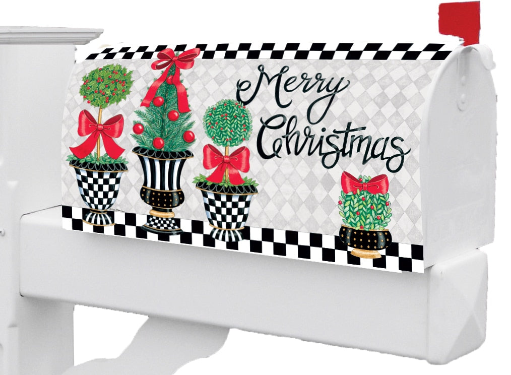 Christmas Topiary-Mailbox Makeover