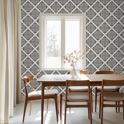 Thrifted Meadow (White) Wallpaper