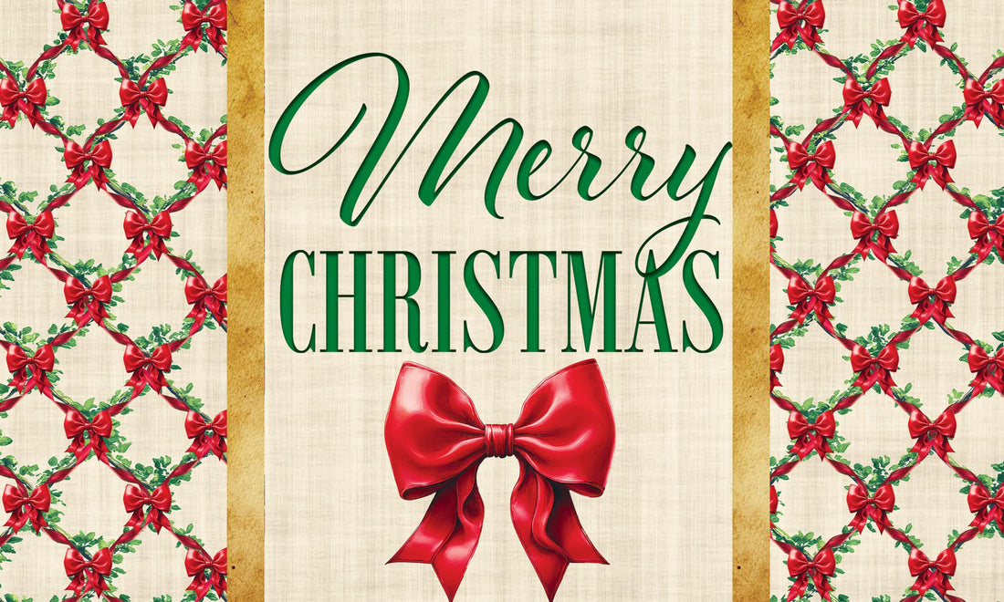 Christmas Bows-Floor Mat
