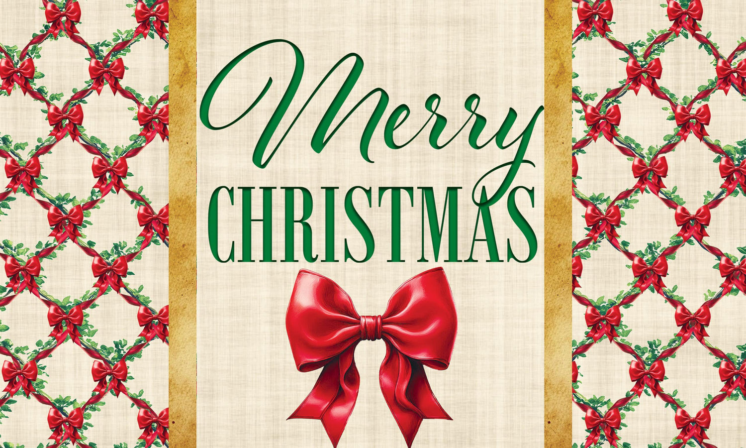 Christmas Bows-Floor Mat