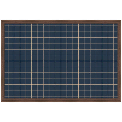 Framed Fabric Pinboard Navy Blue Plaid Wall Organization