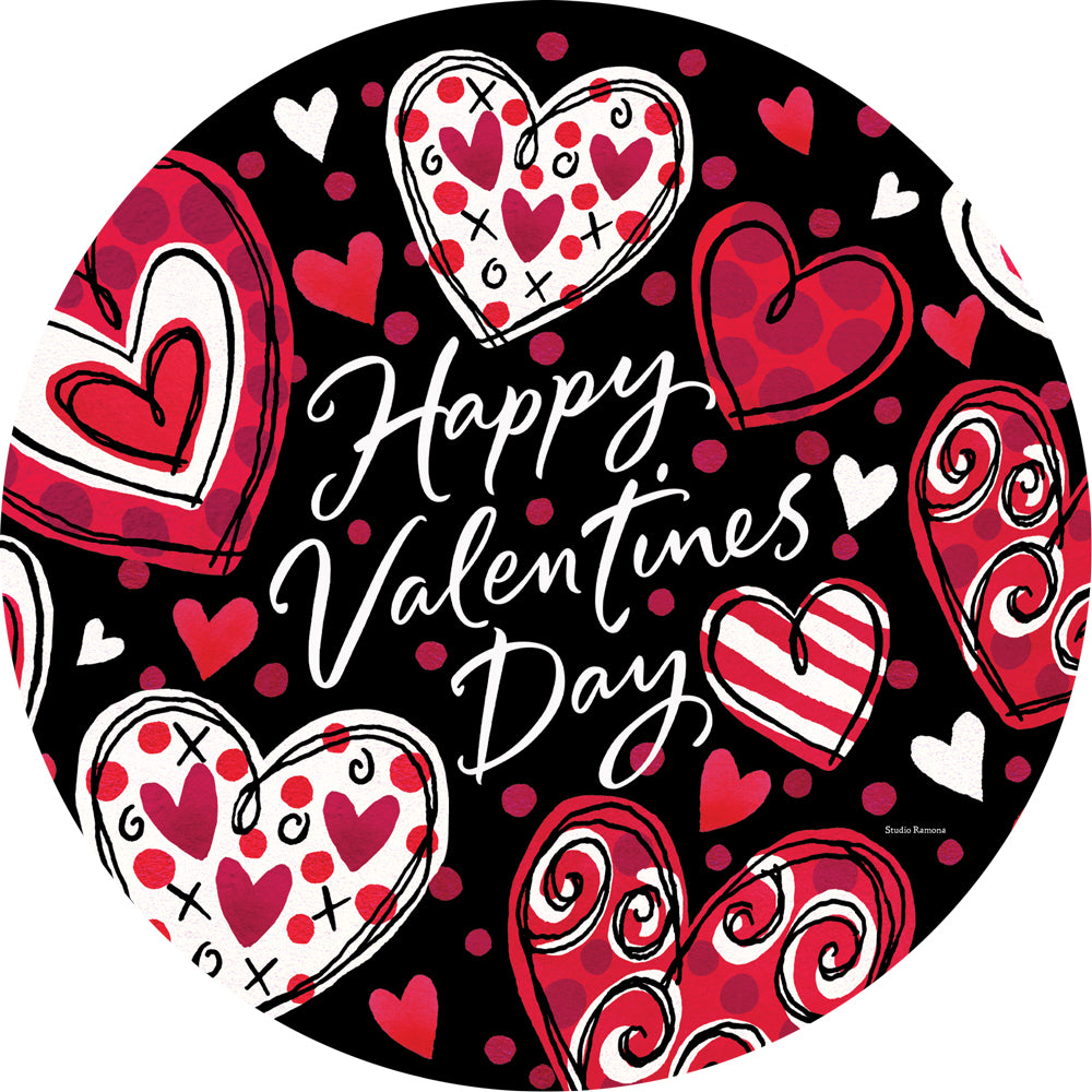 Black and Red Hearts-Suncatcher