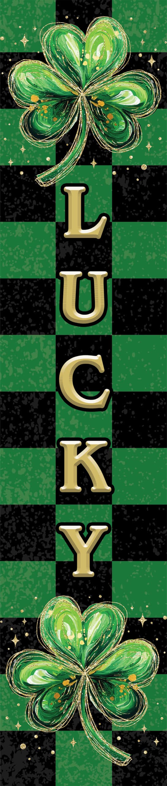 Yard Expression-Checkered Shamrock