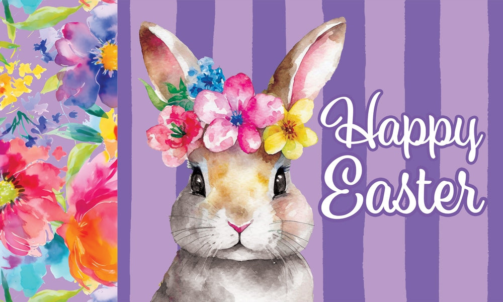 Floor Mat-Floral Bunny