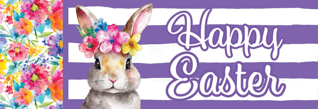 Signature Sign-Floral Bunny