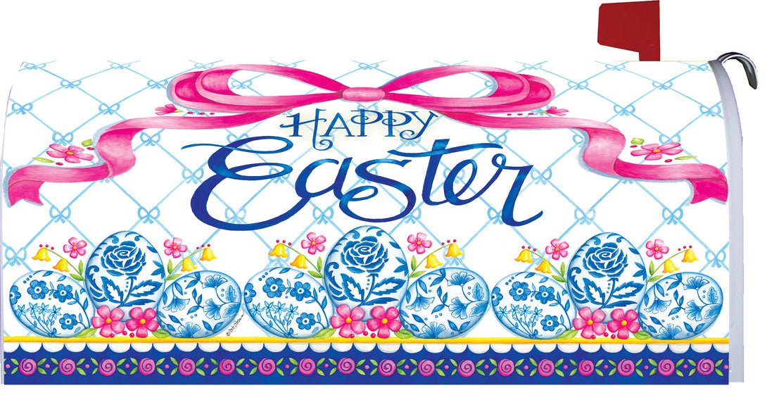 Chinoiserie Eggs-Mailbox Makeover