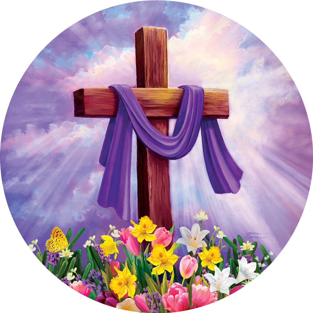 Cross and Flowers-Suncatcher