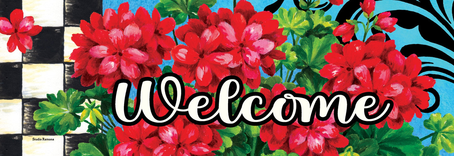 Signature Sign-Checkered Geranium